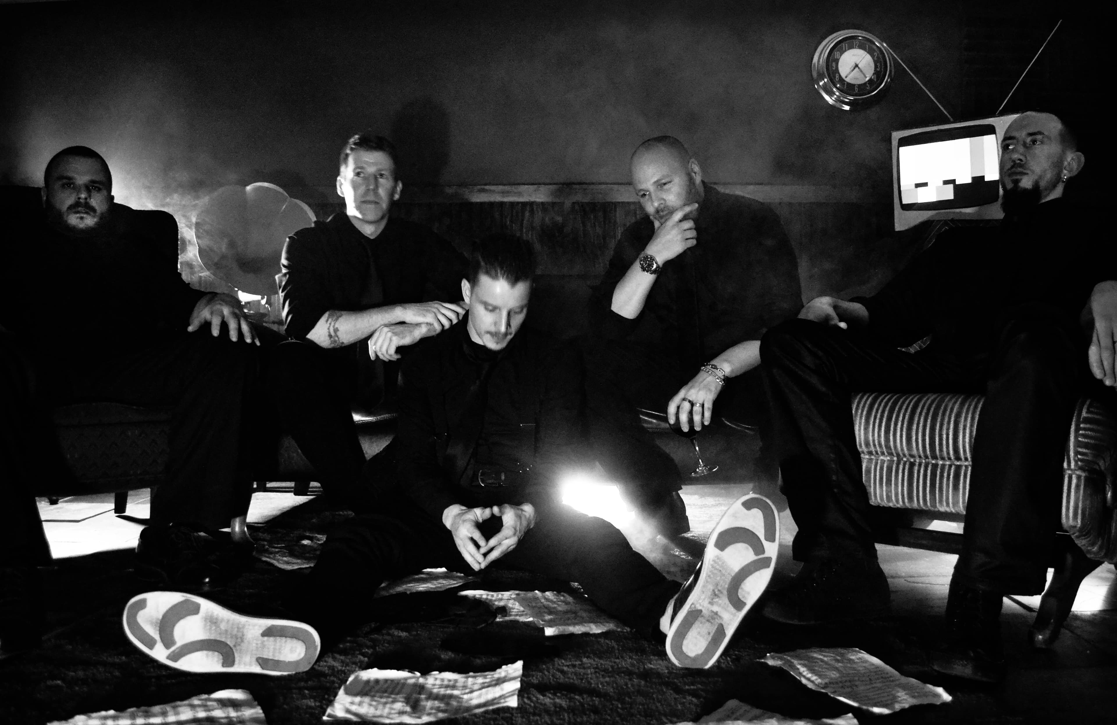 Act of Falling black and white band portrait
